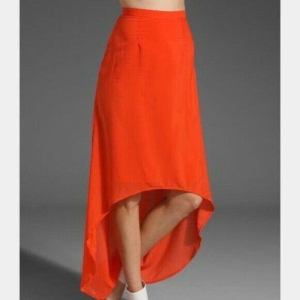 Lovers & Friends Hi Low Pretty Hearts Coral Skirt